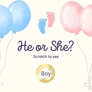 Gender Revel Surprise Scratch Off Cards (Package of 6)